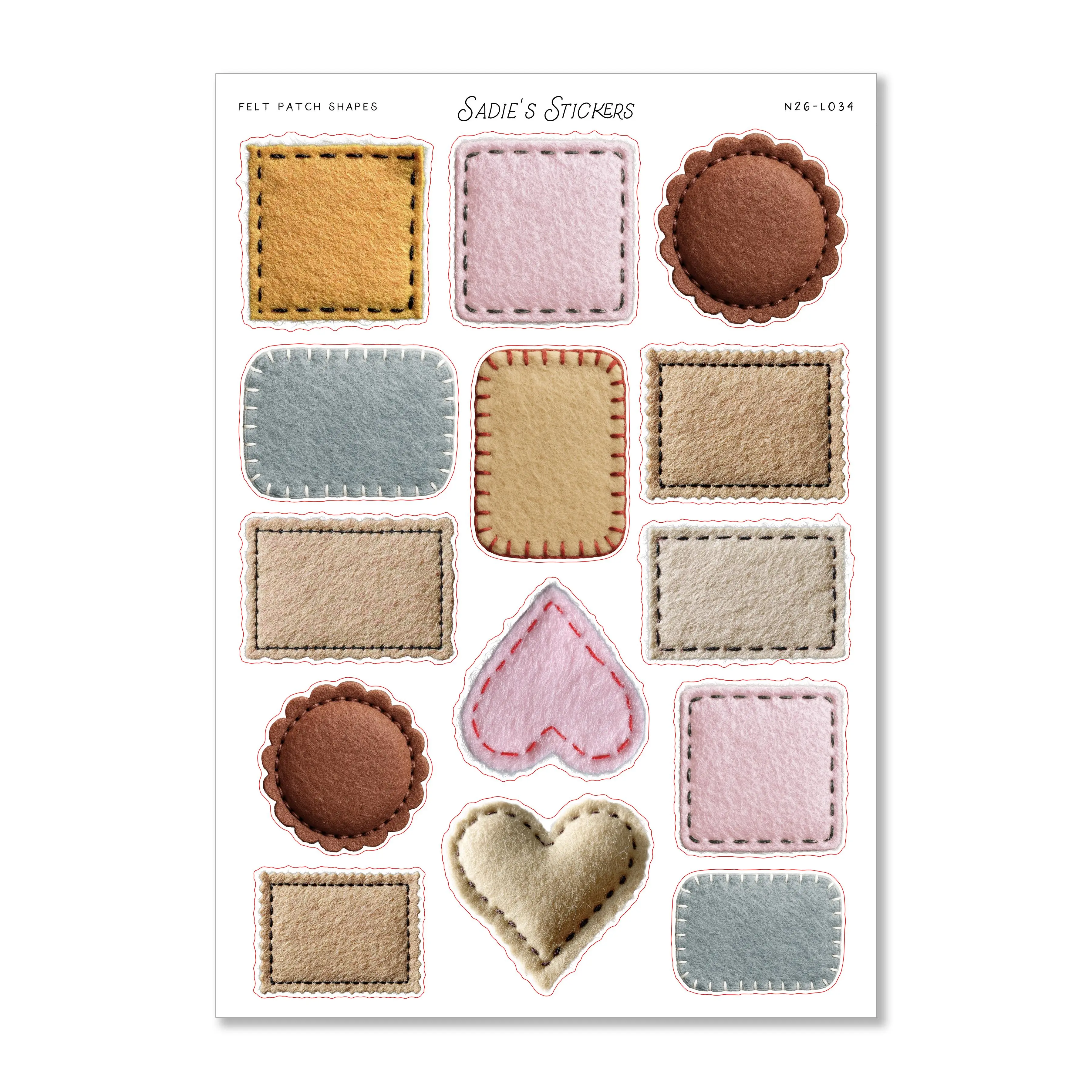 Felt Patch Shapes • Scraps & Snippings Felt Patch Shapes • Scraps & Snippings
