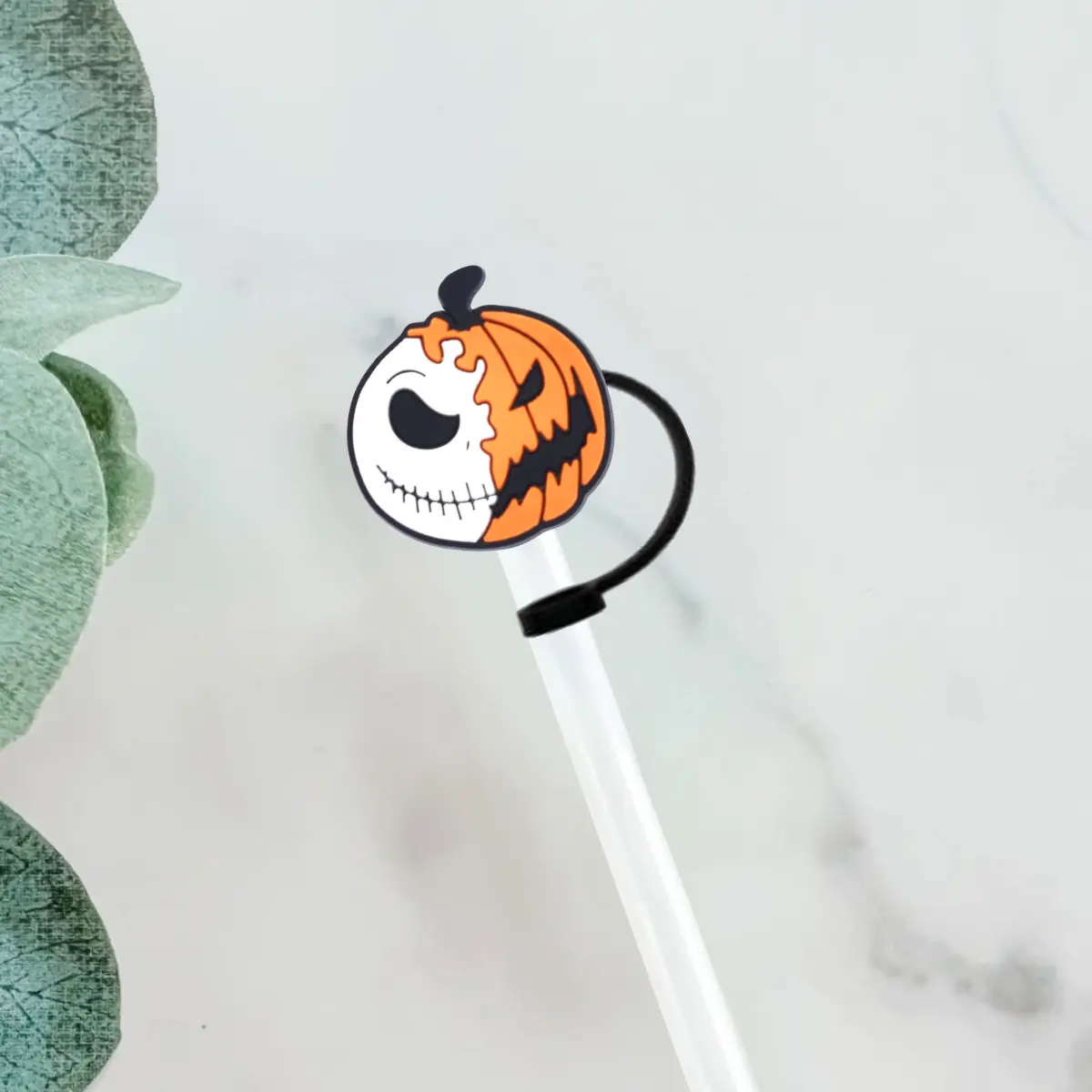 Nightmare Pumpkin Straw Cover