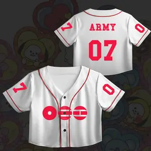 Custom Members Croptop Baseball Jersey, World Tour 2026 Arirang Merch Shirt For Army