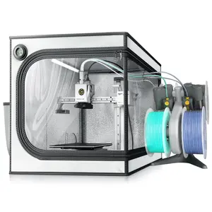 3D Printer Enclosure for Bambu Lab A1 Mini, Large Transparent Window Enclosure with LED Light, Fireproof  Noise Reduction Constant Temperature 3D Printer Cover, 460x460x550MM