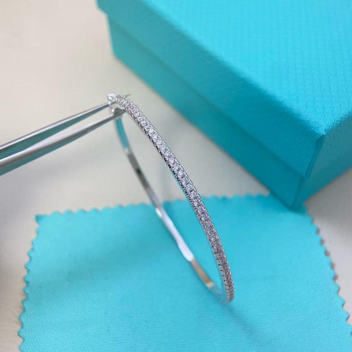 Luxury Slim Full Pavé Sparkle Bangle Bracelet for Women, Elegant Polished Hinged Cuff Bangle, Premium Statement Sparkle Bracelet, Trendy 2026 Aesthetic Bridal Formal Jewelry, Timeless Anniversary Birthday Gift for Her