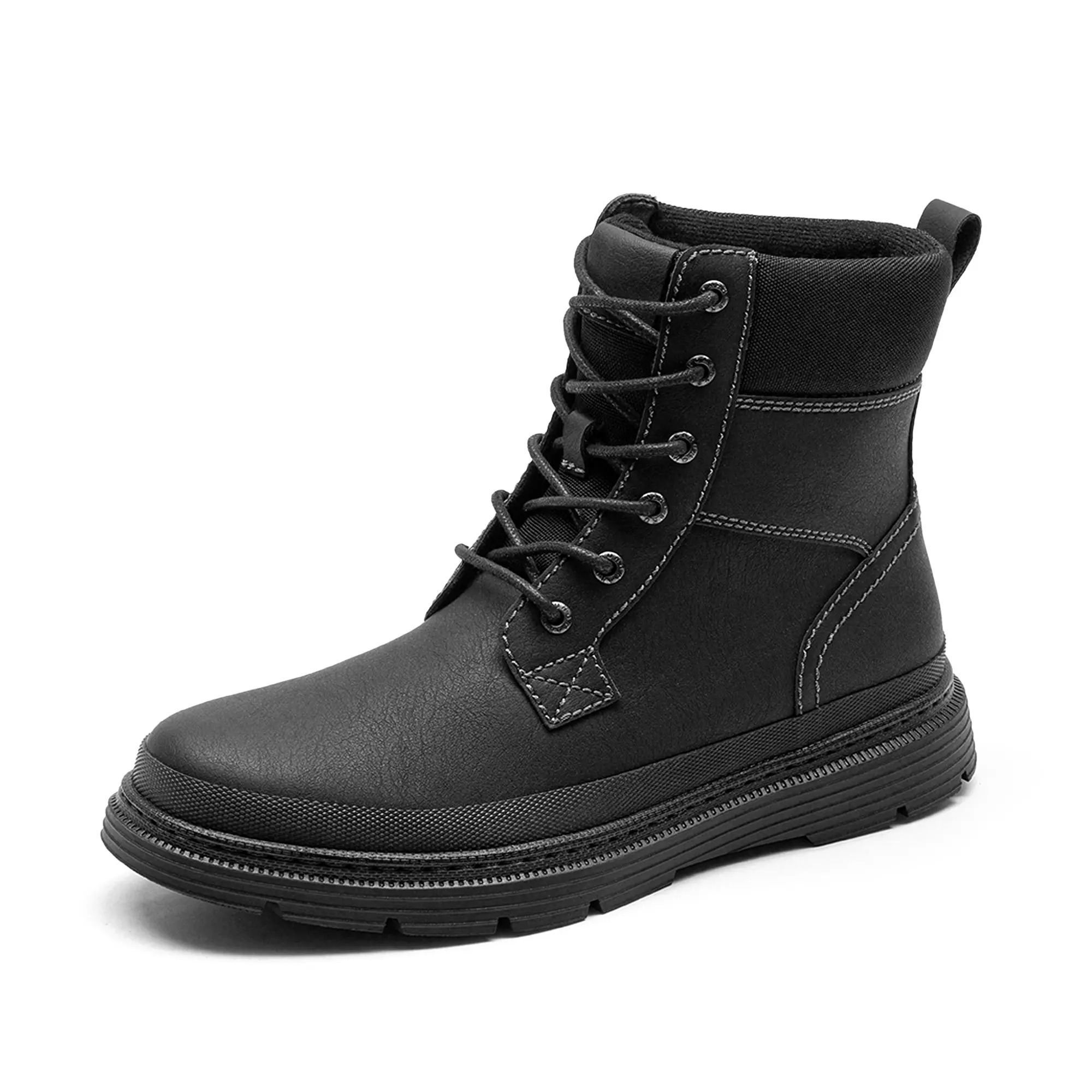 BRUNO MARC Men's Waterproof Snow Boots, Insulated Lace-Up Round Toe Footwear for Cold Weather Outdoor Activities