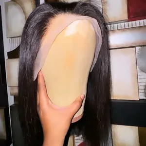 Full Frontal Lace Wigs (Straight) - 100% Human Hair Customizable Hair Accessory for Men and Women