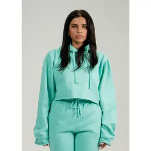 Mint Hooded Crop Top