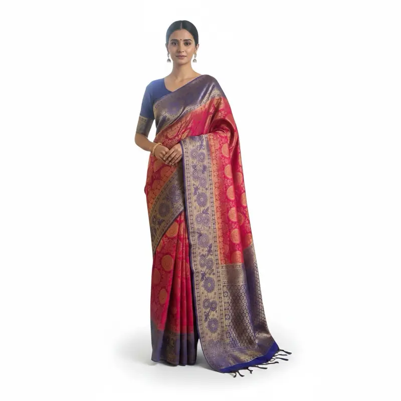 Elegant Blue Machanta  Silk Saree for Women’s partywear