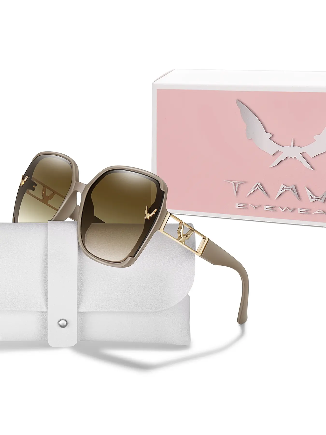 Fashion Trendy Streetwear Sun Protective Sunglasses with Uv400 Protection, Uv Blocking Sunglasses, Come with Glasses Case and Gift Box, Perfect for Christmas & Mother's Day Gifts, High Quality Sunglasses, Tinted Lens Sunglasses