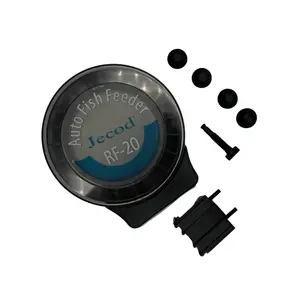 Jecod RF-20 Automatic Fish Feeder Programmable Digital Aquarium Auto Feeder with LCD Display Battery Operated 20 x 7ml Slots Vacation Fish Food Dispenser for Tanks & Aquariums