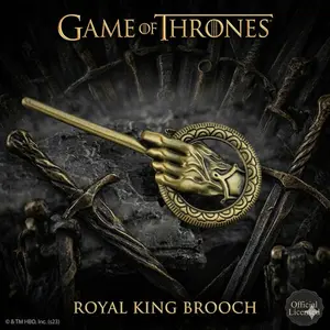 Game of Thrones Officially Licensed King Pin Brooch, Collectible Gift for Got Fans, Unique Jewelry Accessory, Must-Have Item