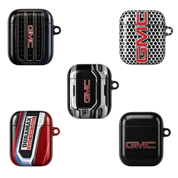 GMC AirPods Case, Automotive Logo Protective Cover, Truck Inspired AirPods Case, Durable Wireless Earbuds Case, Protective Cover for AirPods Gen 1/2/3/4 & Pro 1/2/3, Car Lover Gift