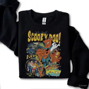 Scooby Doo Halloween Sweatshirt, Spooky Season Crewneck for Men and Women, Vintage movie 90s Halloween Sweater, Printed in USA, For Men, For Women