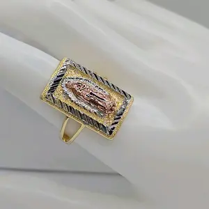 Virgin Mary Religious Ring - Gold-Plated Three Colors #10 Beautiful Style #8 available