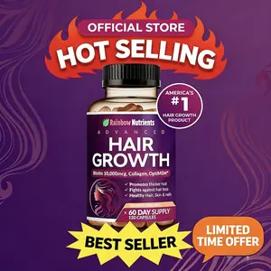 24-in-1 Advanced Hair Growth Vitamins | Biotin 10,000mcg, Collagen, Patented OptiMSM, goMCT, Saw Palmetto | Naturally Regrow Stronger & Healthier Hair, Skin and Nails | Stops Hair Loss | 30 Day Supply