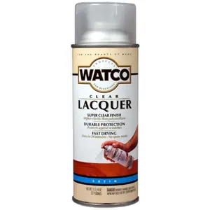 Rustoleum 63281 11.25 Oz Clear Lacquer Satin Wood Finish Spray
