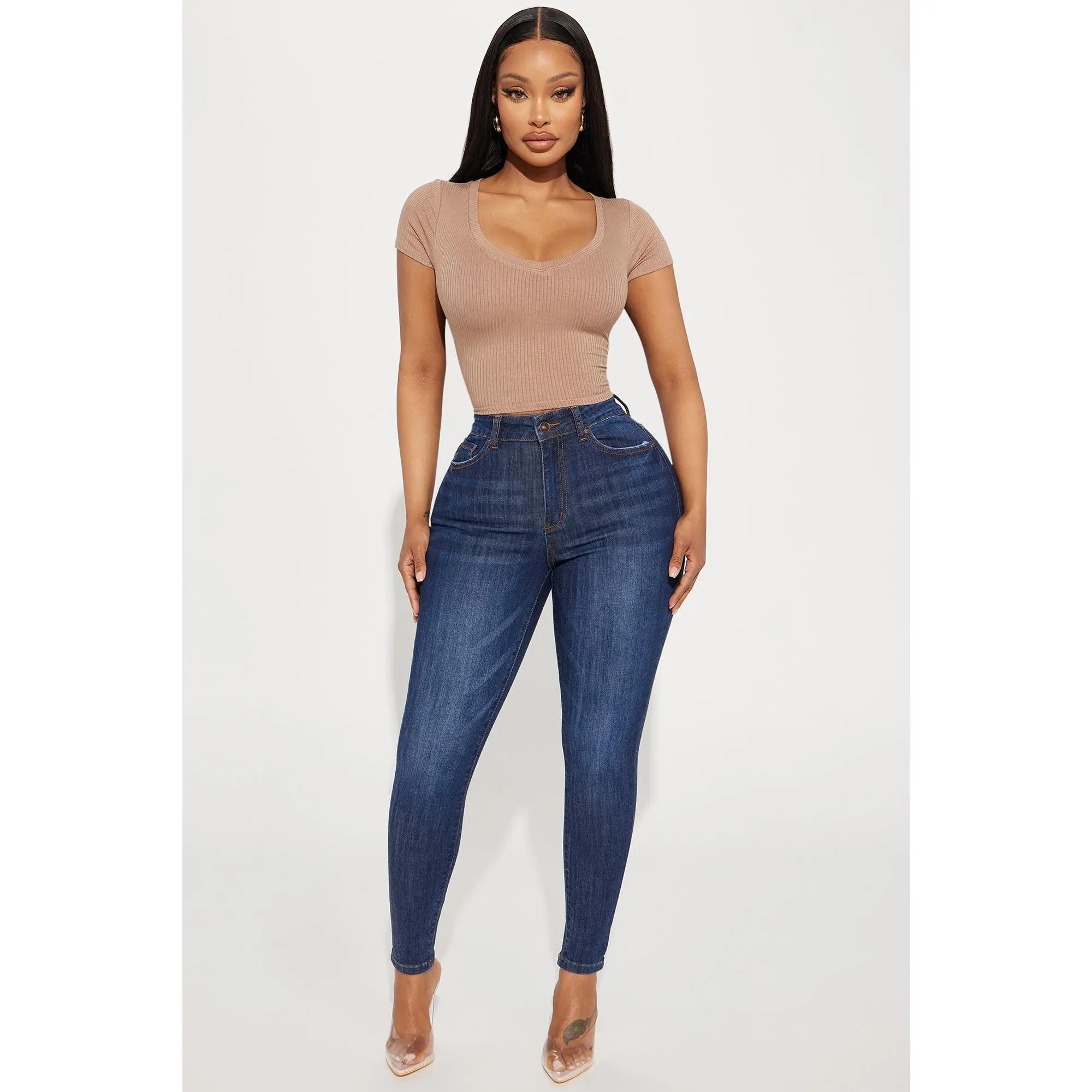Top Of The Line Stretch Skinny Jeans - Dark Wash