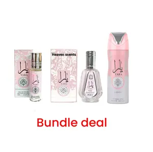 Lattafa Yara perfume set 3pcs  for her- Vanilla, Gourmand, Fruity, Floral - Eau de Parfum Long-Lasting Fragrance for Women, 3.40 Ounce / 100 ml