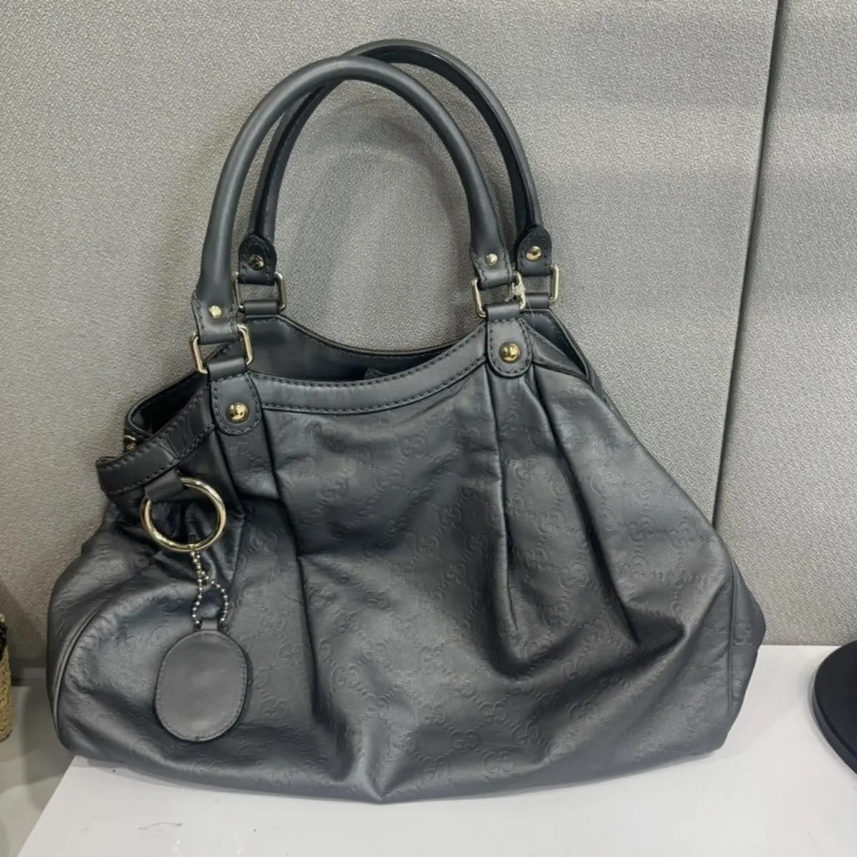 Pre-owned GUCCI As Shown Shoulder Bags Guccissima Leather Tote Bag