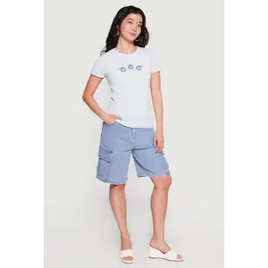 Seamless Compression Rib Knit Fruit Graphic Tee