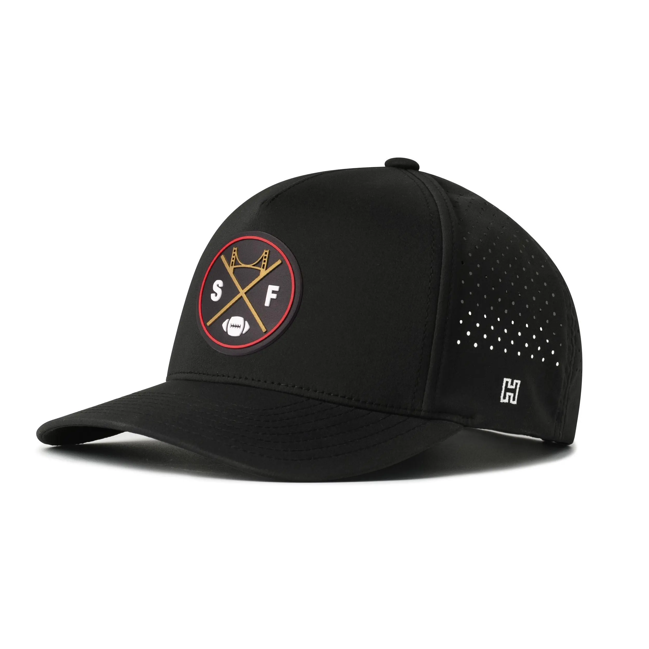 San Francisco Football Performance 5-Panel Hat  |  Black SF X Flexfit Snapback
