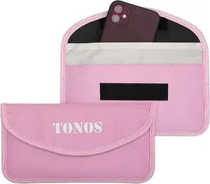 RFID Blocking Bags 2-Pack - Signal Shield for Car Keys Phones Wallet Travel Anti-Theft Privacy Protection EMF Safe Pouch Pink & Sleek Design Compact