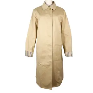 Pre-owned BURBERRY Cotton Small Leather Goods Polyurethane Coat