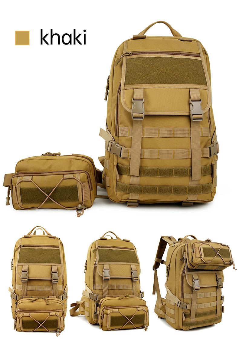 Jumahe 50L High-Capacity Male Tactical Backpack - Military MOLLE Bag with Detachable Pouch, Long-Lasting Molle Webbing System, Flexible Storage for Outdoors Hiking