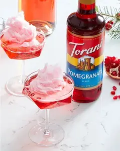 Torani Pomegranate Syrup Concentrate for Sodas, Coffee, Mixed Drinks - 750 ML Bottle - Natural