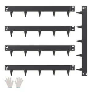 【Summervibes】VEVOR Steel Landscape Edging,  5 Packs 39 x 3 in Rust-Resistant Metal Landscape Edging, Bendable Garden Edging Border, Heavy Duty Lawn Edging, Easy-to-Install, Flower Bed Yard Pathway Divider Black
