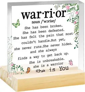 Gifts for Cancer Patients Women Cancer Survivor Gifts for Woman Breast Cancer Gift for Woman Acrylic Home Decorative Sign Inspirational Gift for Friends Coworkers