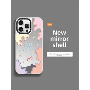MagSafe Magnetic Smartphone Casing, Wireless Handheld Cellphone Cover for iPhone 15/16/17 with Built-in Makeup Mirror, Full Shockproof Protection, Heat Dissipation, Luxury Design for Men & Women