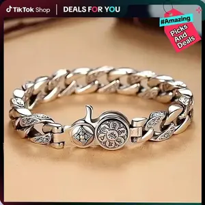 2026 Silver-Plated Rotating Fashion Bracelet – Everyday Wear Jewelry, Stylish Gift for Men & Women