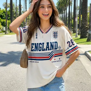 England Soccer Mesh Jersey, Retro English Football Shirt, Three Lions Fan Game Day Jersey, Unisex 2026 Supporter Gift