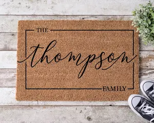 <Custom in Description> Housewarming Gift, Family Name Doormat, Personalized Doormat, Closing Gift, Custom Family Welcome Mat, Wedding Gift, Personalized Gift