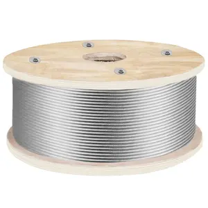 316 Stainless Steel Wire Rope 500ft Length, Steel Wire Cable 3/16 Inch, Steel Cable Railing Decking With 1x19 Strands Construction, 4700lbs Breaking Strength For Stair, Handrail, Clothesline