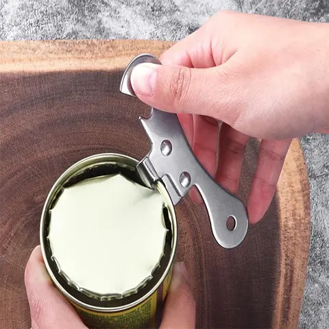 Stainless Steel Can Opener, Multifunctional Can Opener, Simple Can Opener for Outdoor Camping, Soda Can Opener, Beverage Can Opener