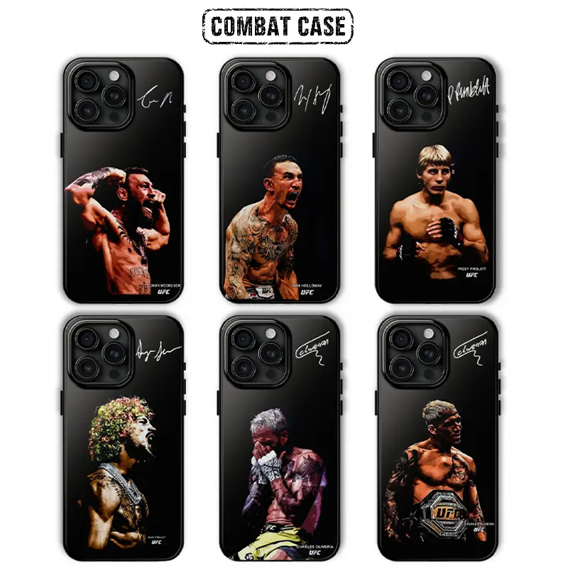 Combat Case MMA Superstar Signature Collection Phone Case, UFC Legend Fighter Smartphone Cover Gift For Fight Night Fans, For Him For Her