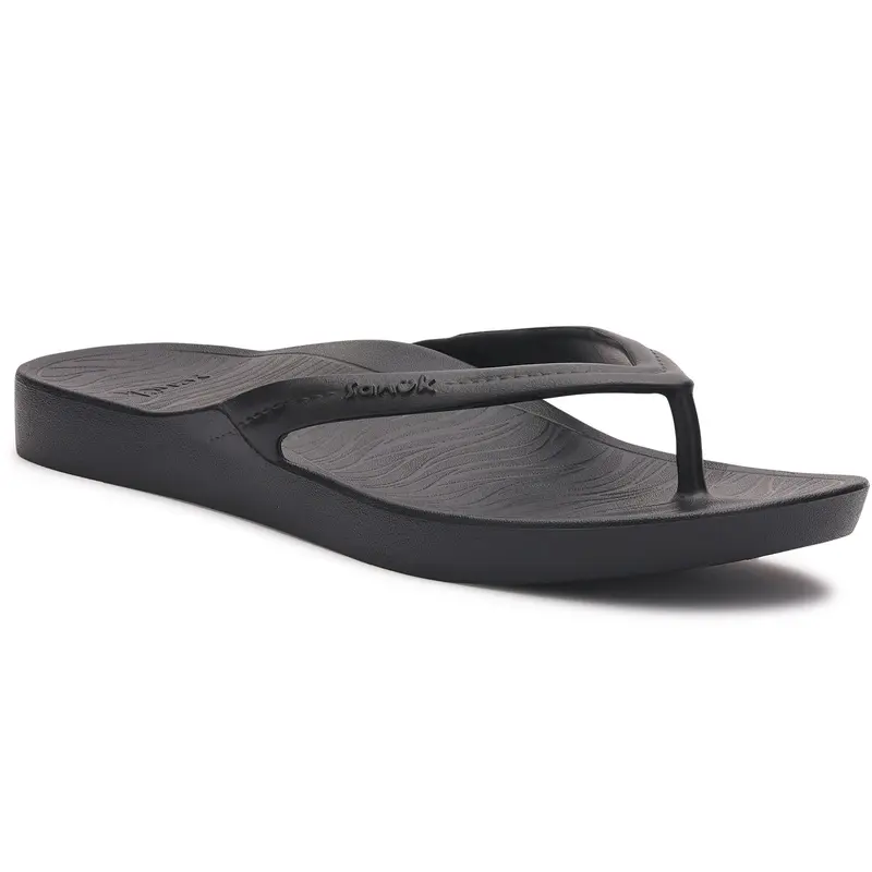 Sanuk Sanuk Palmer Women's’s Black Sandals – Water‑Friendly Flip Flops with Molded Arch Support
