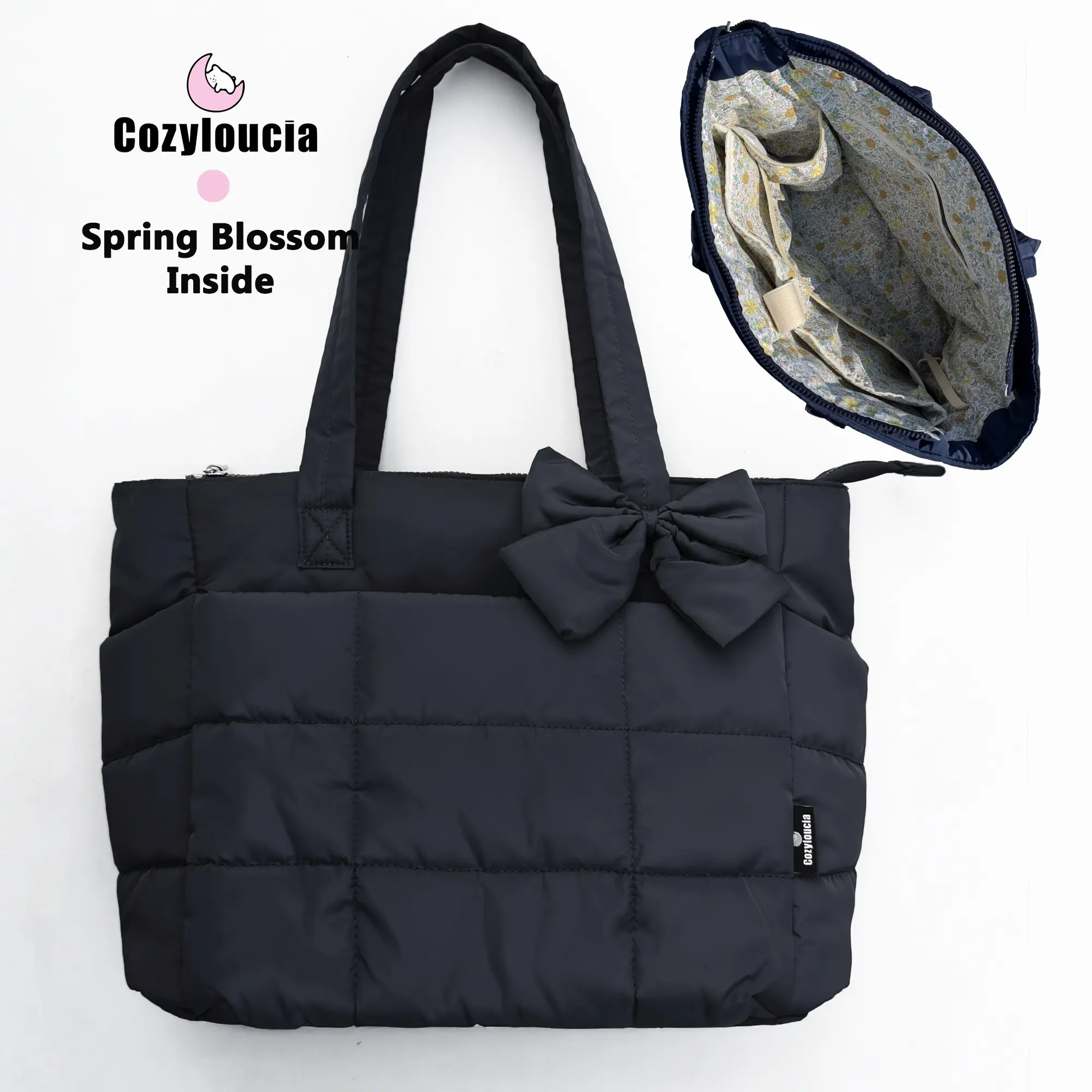 B-Black-Spring Blossom -Bow