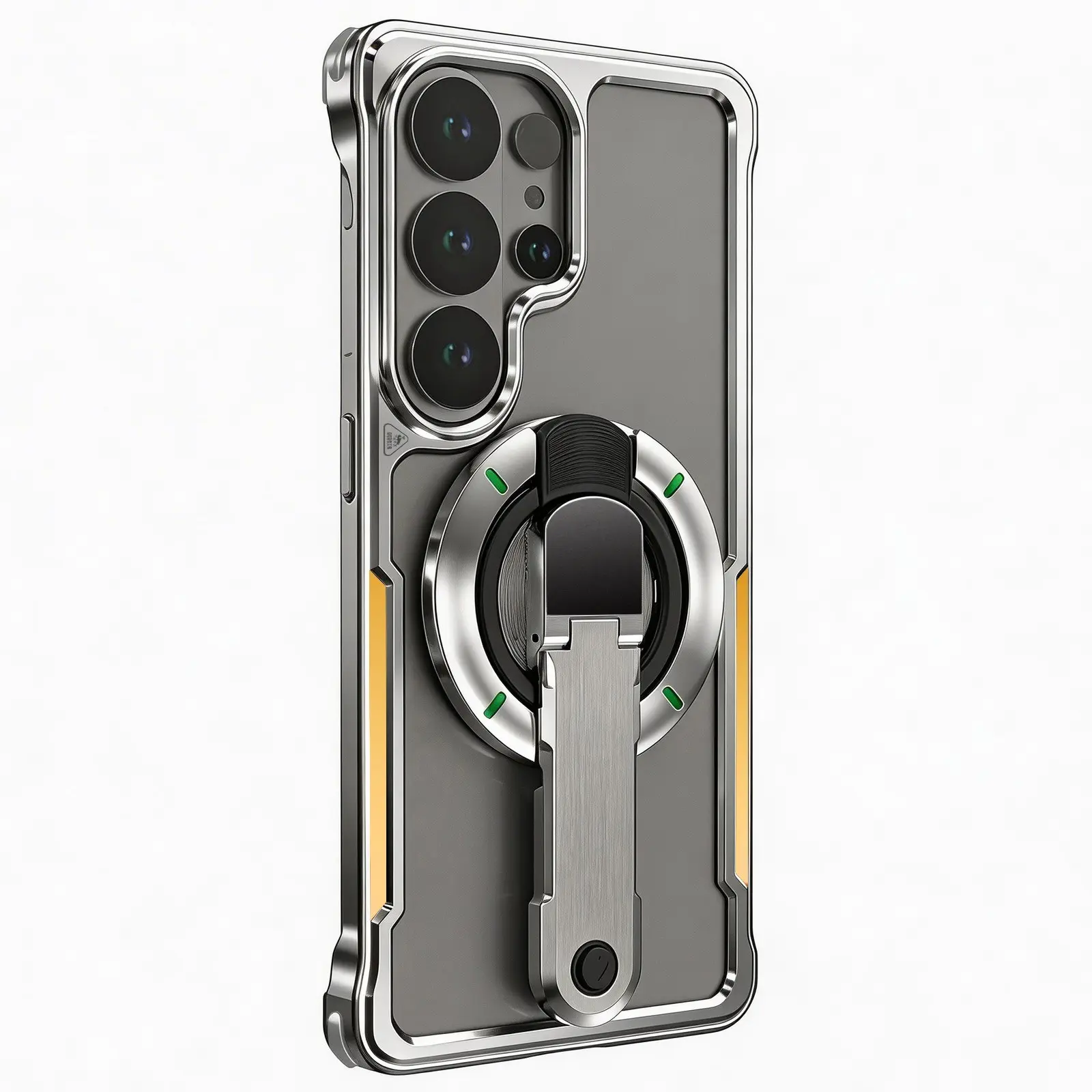 Samsung Galaxy S26 Ultra Phone Case, Cover, Metal Frame Heat Dissipation Protector, Strong Magnet Ring, Screen Protector, Adjustable Stand, Durable Protection