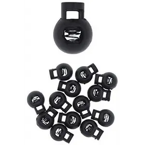 Cord Lock Cord Stop Tightener Lace Locking End Round Single Hole Toggle Fastener for Drawstrings, Shoelaces, Bungee Cord