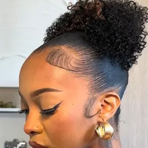 HerGivenHair Claw Clips Easy Puff Hair Extensions for Type 4 hair girls