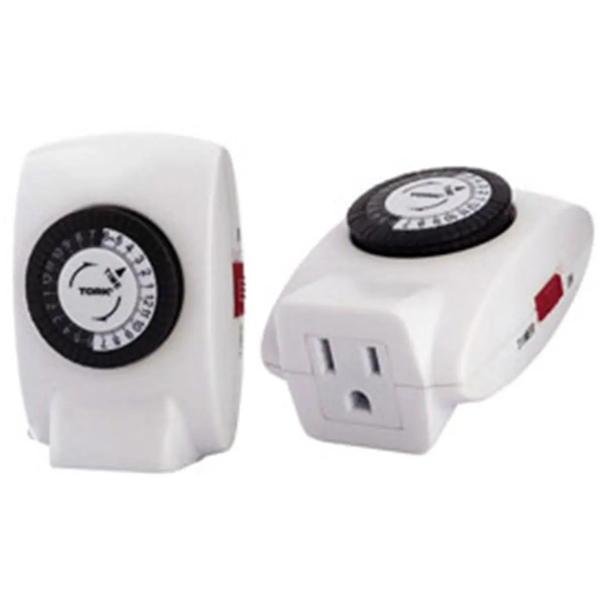 212 MAIN Compact On/Off Timer Outlet - 24 Hrs Plug-In Unit with Single Outlet, 125V Indoor Auto Control, 30-Minute Tabs, White Appliance Controller
