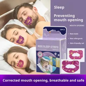 Sleep Anti-Snoring Patch Black Gentle Adhesive Sports Accessories Anti-Snoring Relief Oral Care Tape Correct Mouth Breathing for Kids shadeur back tape