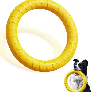 Durable Pet Interactive Toy Flyer Ring, Rope Pulling Fun Toy for Pets, Strong Throwing Disc Toy, Ideal for Dog & Cat Playtime