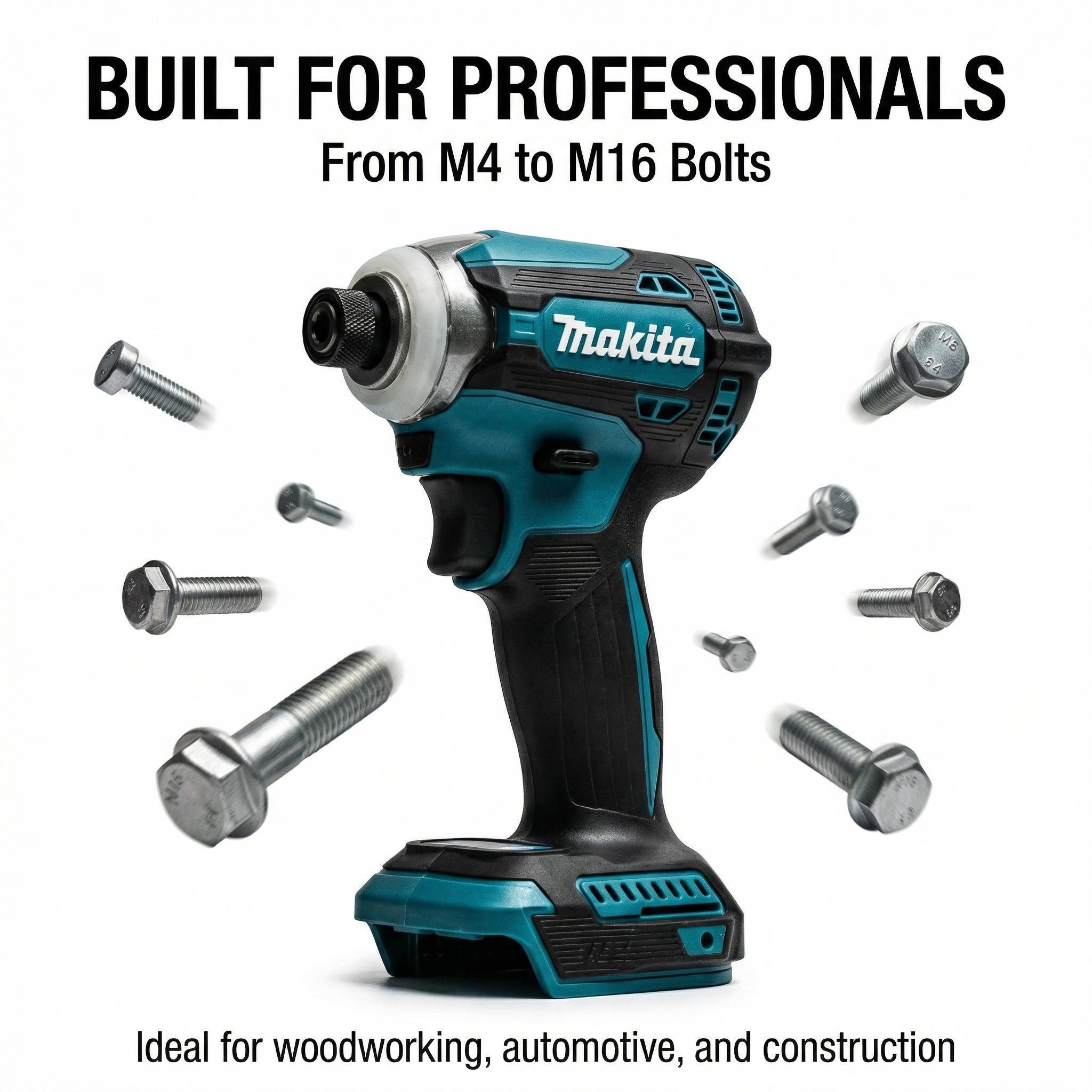 Makita DTD171 Brushless Impact Driver Kit With 18V Battery Charger for Woodworking Assembly Cordless Drill High Torque