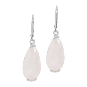 Affinity Gems Moonstone Leverback Drop Earrings , Sterling