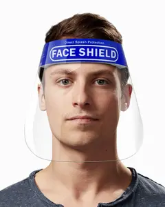 Face Shield 10-Pack Clear Full Face Protection Adjustable Elastic Band