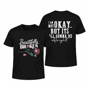 Beautifully Broken Graphic Tee Sweatshirt Hoodie for Men and Women Casual Fleece Fabric Country Music Design Perfect for Daily Wear