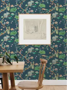 Advantage Asa Blue Whimsical Trail Wallpaper