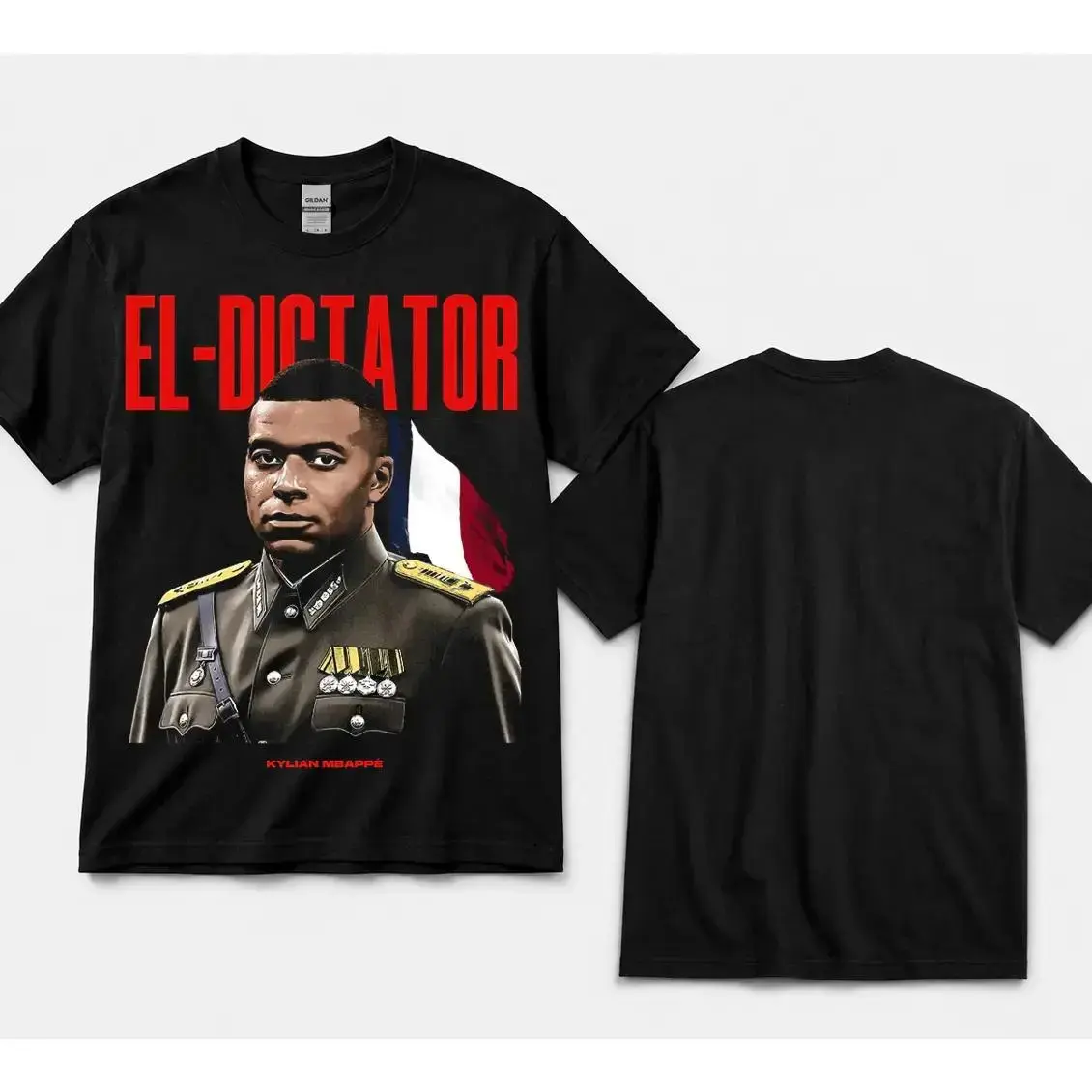Mbappe Graphic T-Shirt, Soccer Streetwear Tee, Vintage Soccer Shirt, Dictator Graphic Tee, Full Color, For Men, For Women, Casual, Classic Fashion, Tee Print