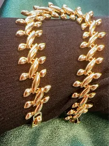 Bracelet Doré Feuille Royale 20.3 cm/14.3 mm